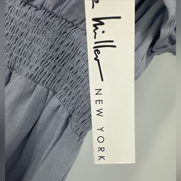 Nicole Miller Linen Viscose Dress Size Small In Blue - Picture 2 of 4